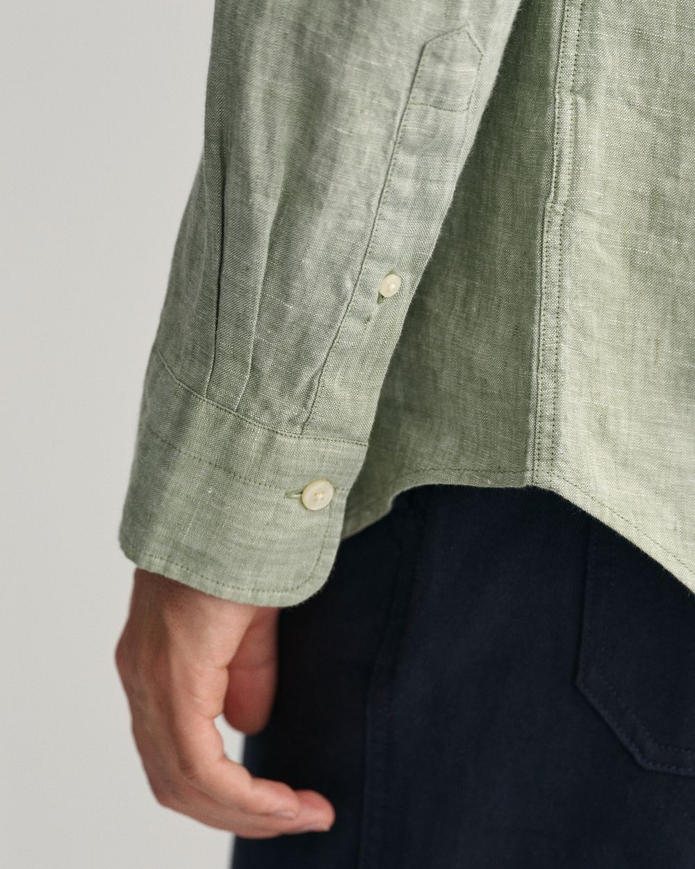 Kvalitet langermet skjorte - slim fit i hvit main image 1