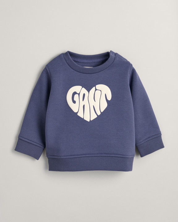 Baby Heart Graphic Sweatshirt med rund hals