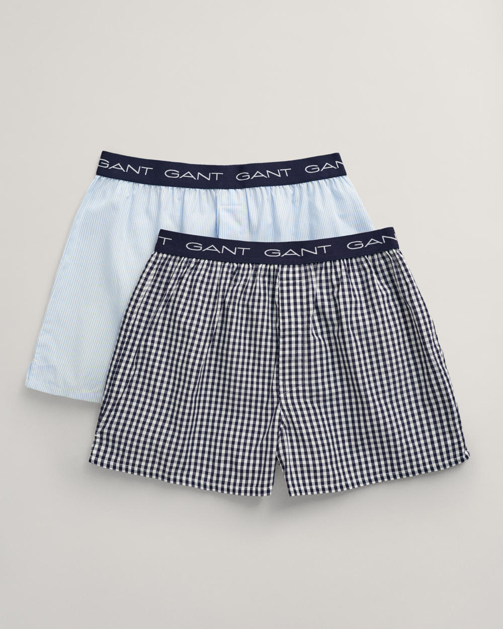 2-Pack Gingham og Striped Boxers