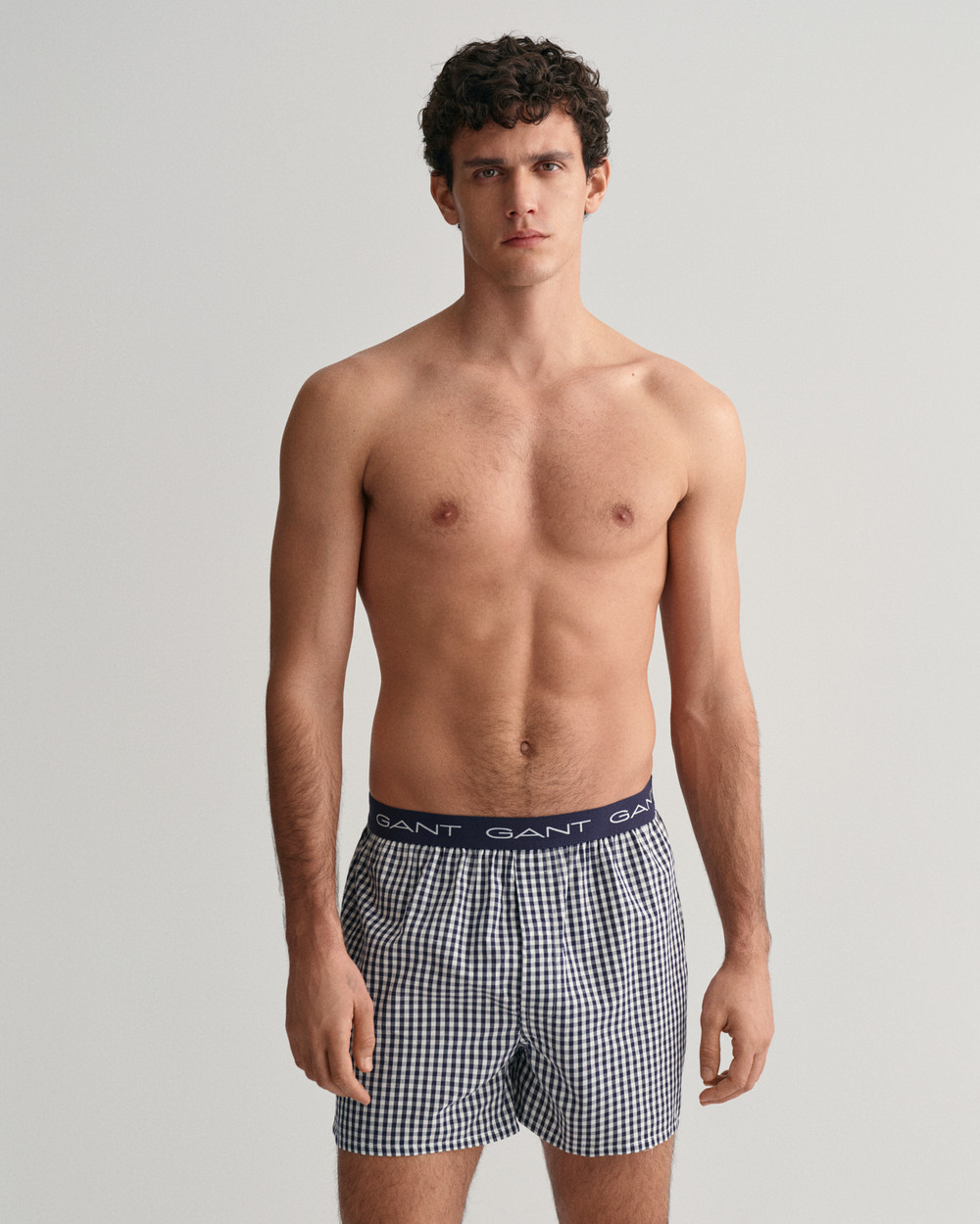 2-Pack Gingham og Striped Boxers