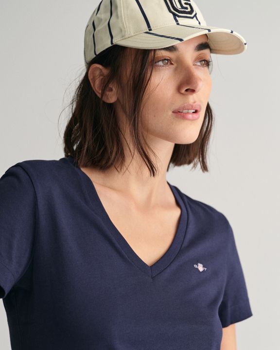 Gant T-shirt met V-hals in rood online kopen | P&C