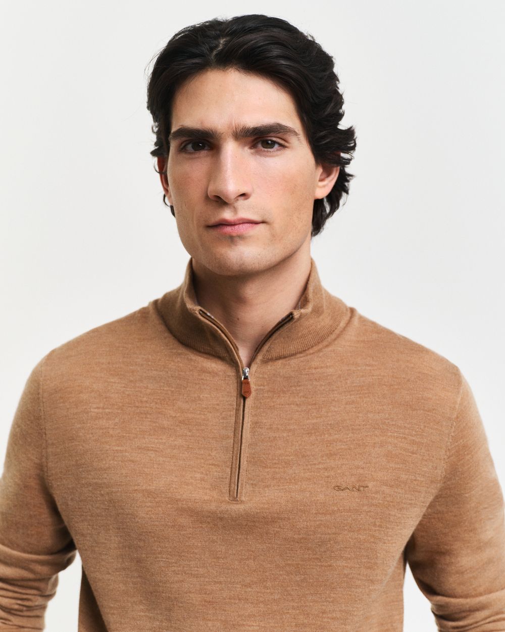 Genser i merinoull med half-zip | GANT Norge