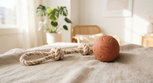 Rope and ball dog toy