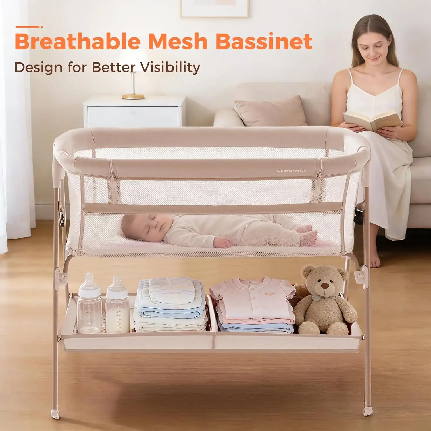 Next2me Bassinet Bedside Sleeper for Baby image 2