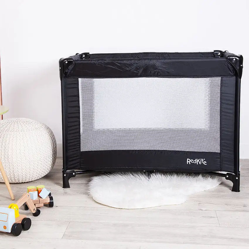 Red Kite Black Sleep Tight Travel Cot image 2