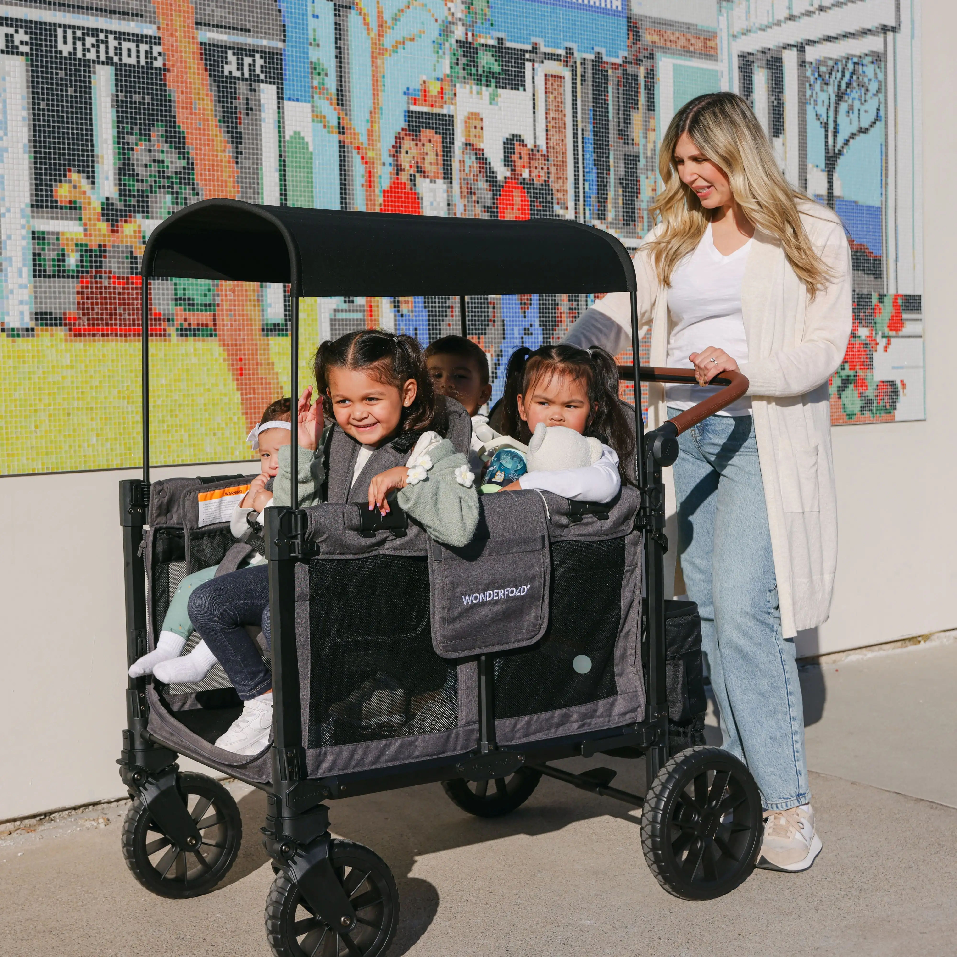 Wonderfold W4 luxe pro stroller wagon image 2