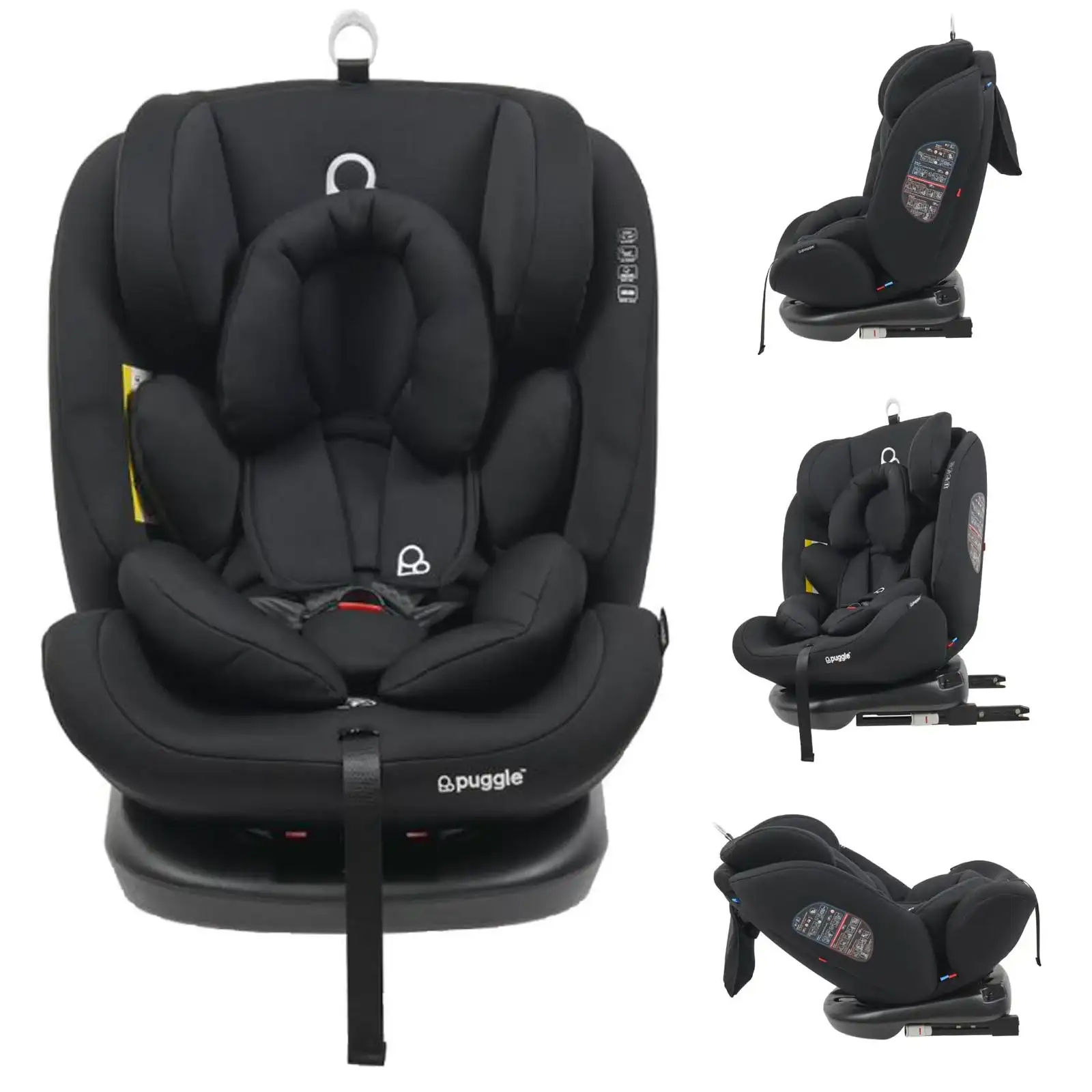 Puggle Lockton 360° Rotate Luxe Group 0+/1/2/3 Car Seat - Storm Black (0-12 Years) image 1