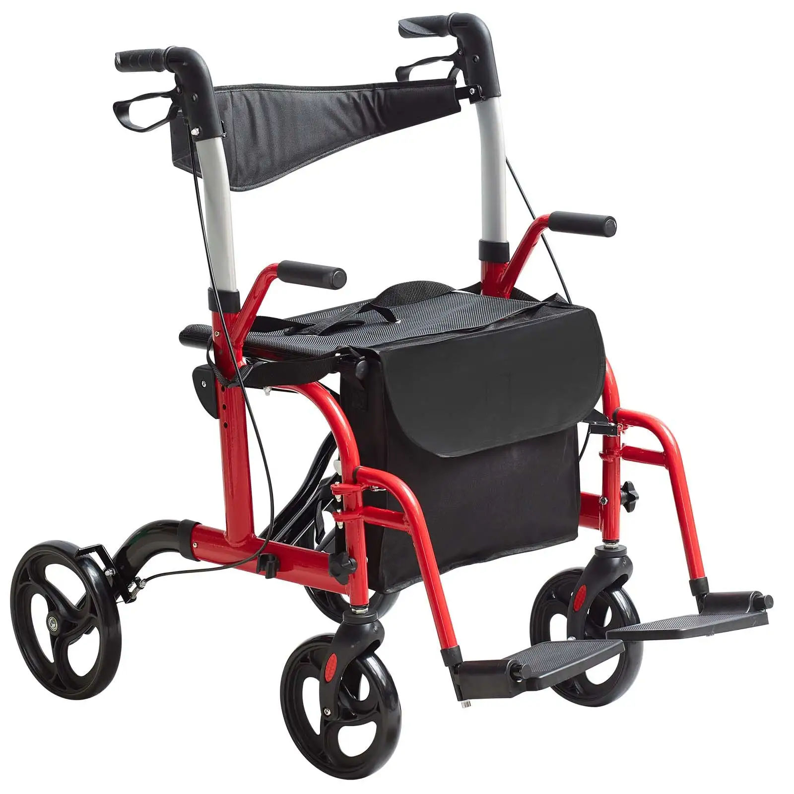 VEVOR 2 in 1 Rollator Walker & Transport Chair image 1