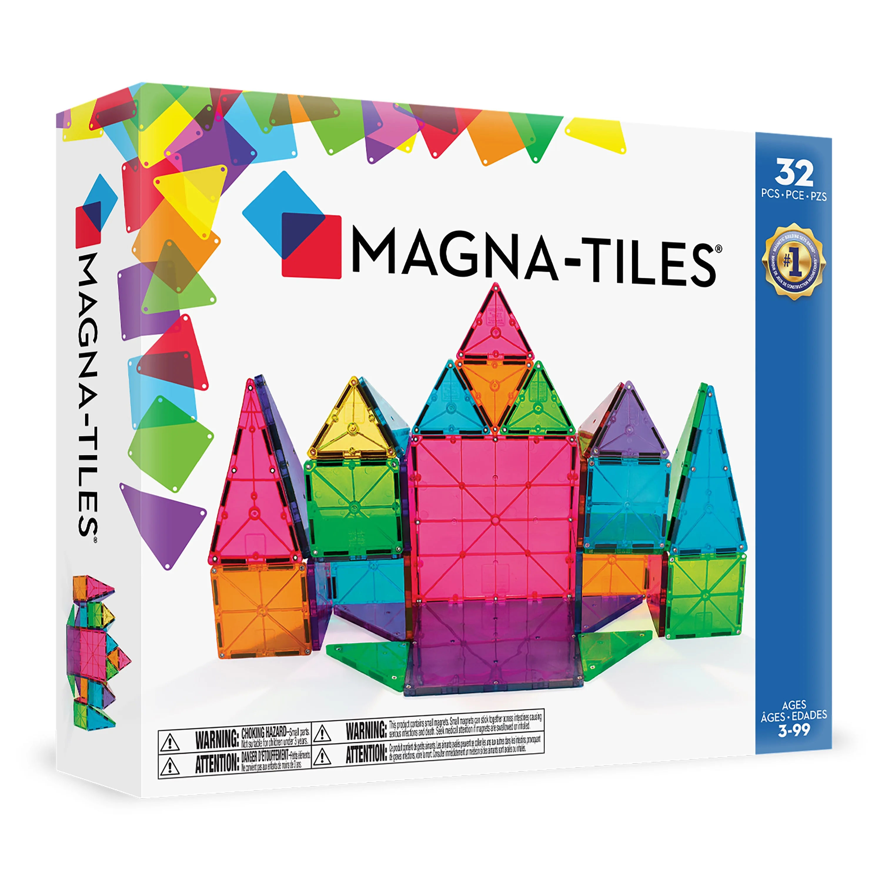 Magnetic Tiles Building Blocks STEM Magnet Blocks Toys image 1