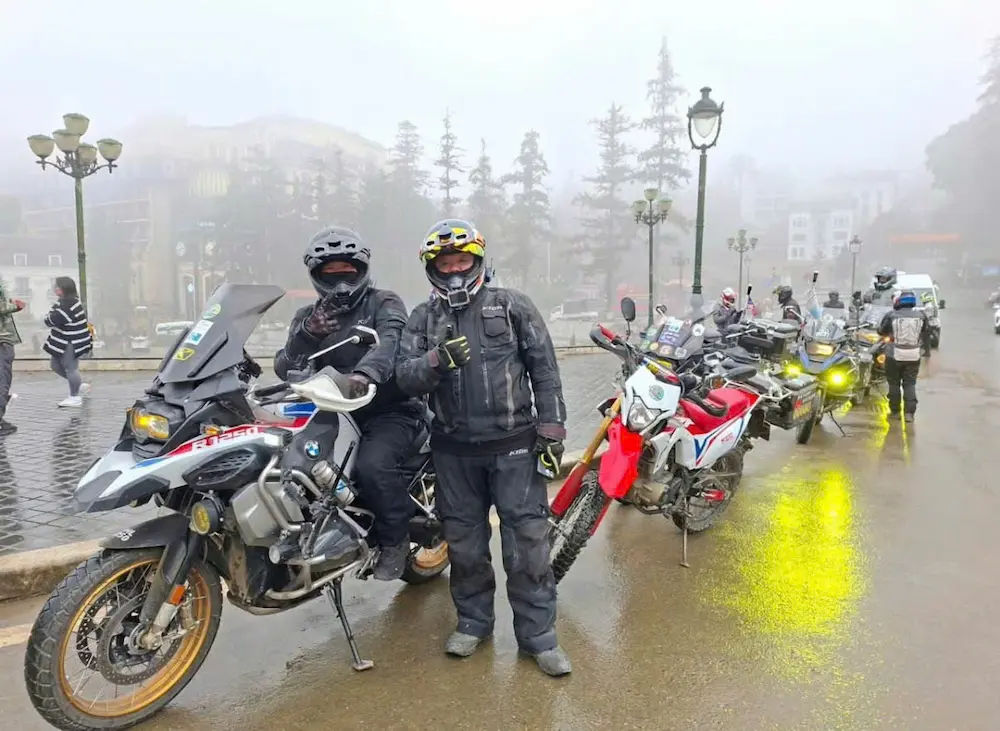 bikers with BMW GS adventure in Sapa, Vietnam