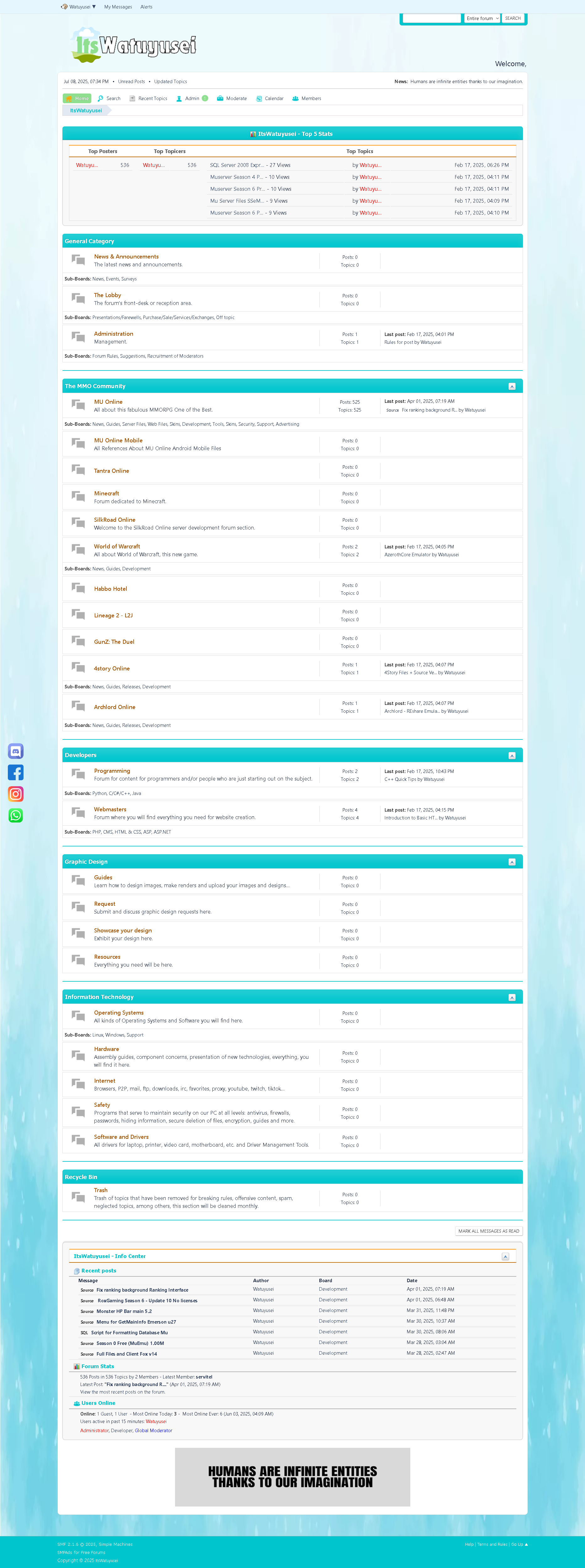 ItsWatuyusei Programming Forum Screenshot