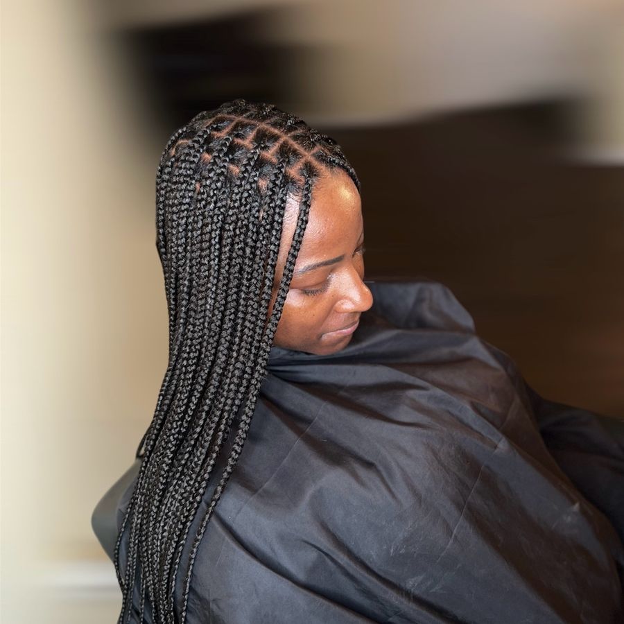 Small Medium Knotless Braids, Knotless Braids style by Janny Beauty Care in East Orange, NJ