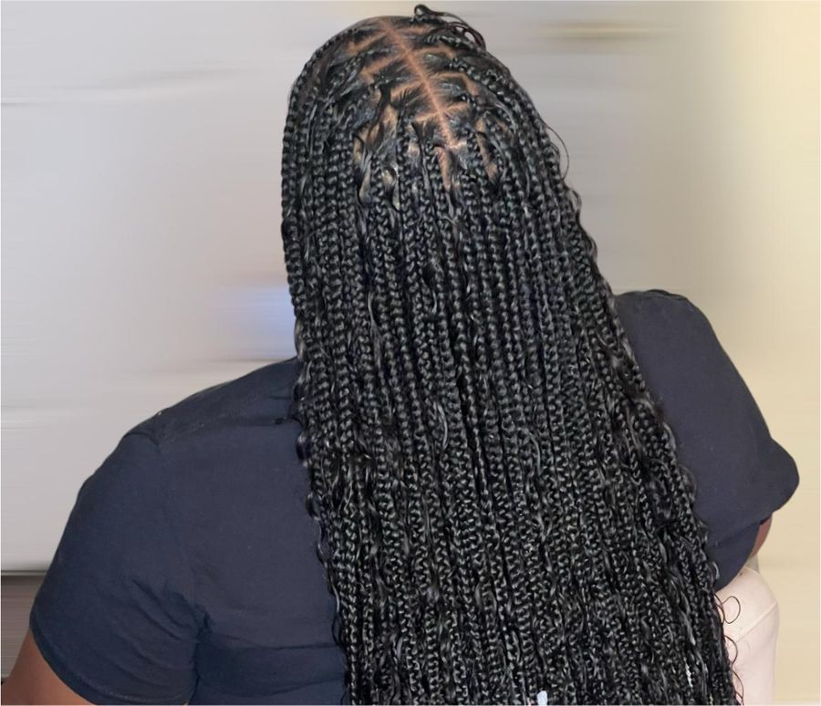 Small Medium Bohemian Knotless Braids, Bohemian style by Janny Beauty Care in East Orange, NJ