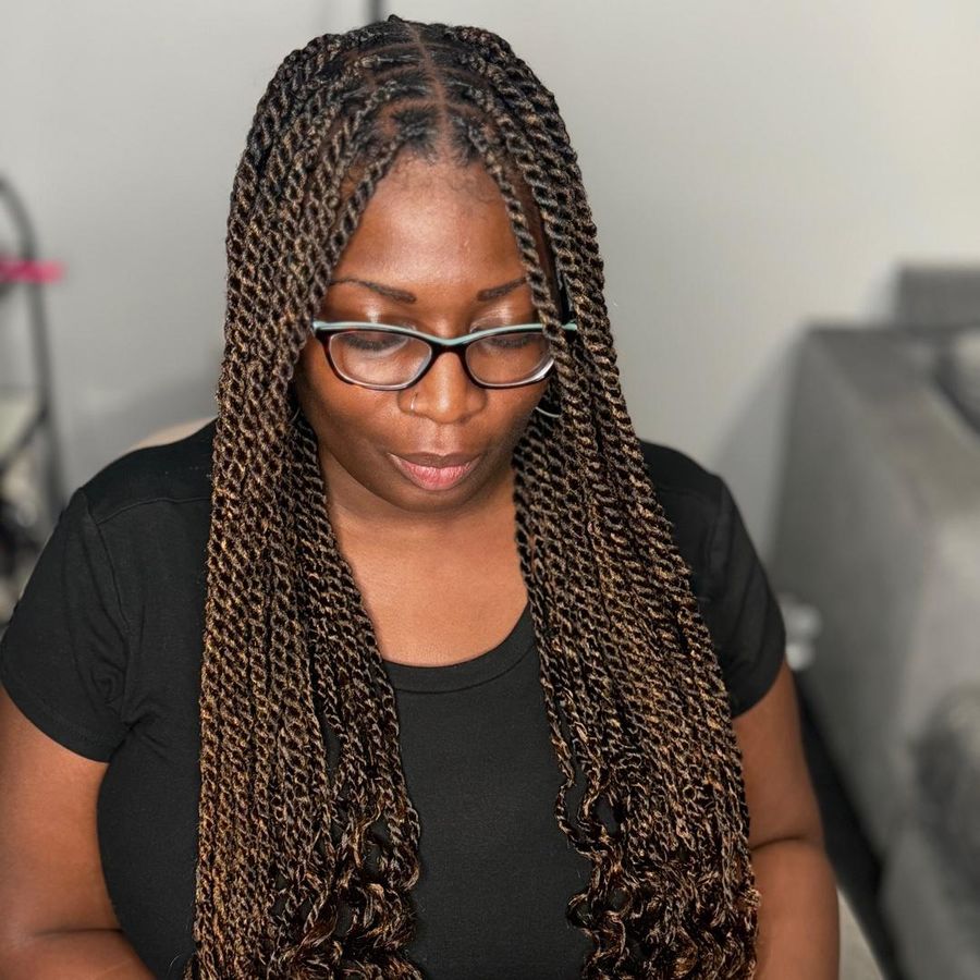 Senegalese Twist, Knotless Braids style by Janny Beauty Care in East Orange, NJ