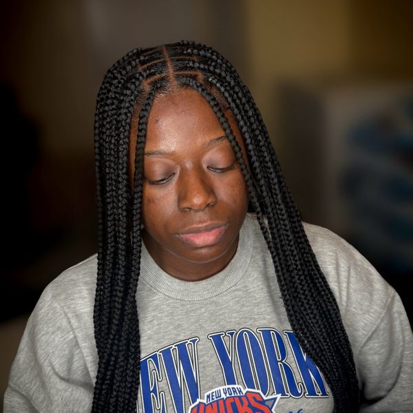 Medium Knotless Braids, Knotless Braids style by Janny Beauty Care in East Orange, NJ