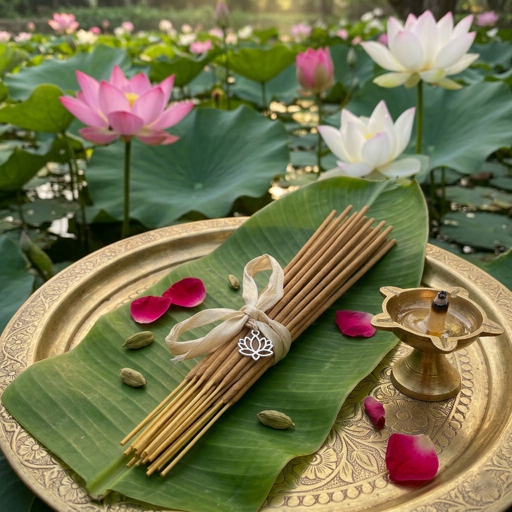 Lotus — Calm Incense — Lotus flower, natural resins, and plant-based ingredients, Incense — Jhōlâ
