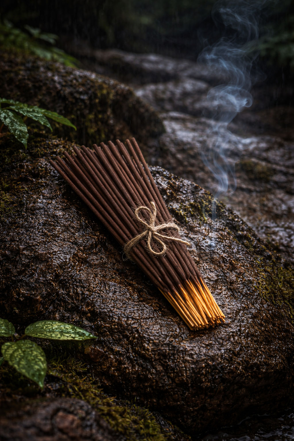 Raindrops — Grounding Incense — Natural resins and plant-based ingredients, Incense — Jhōlâ