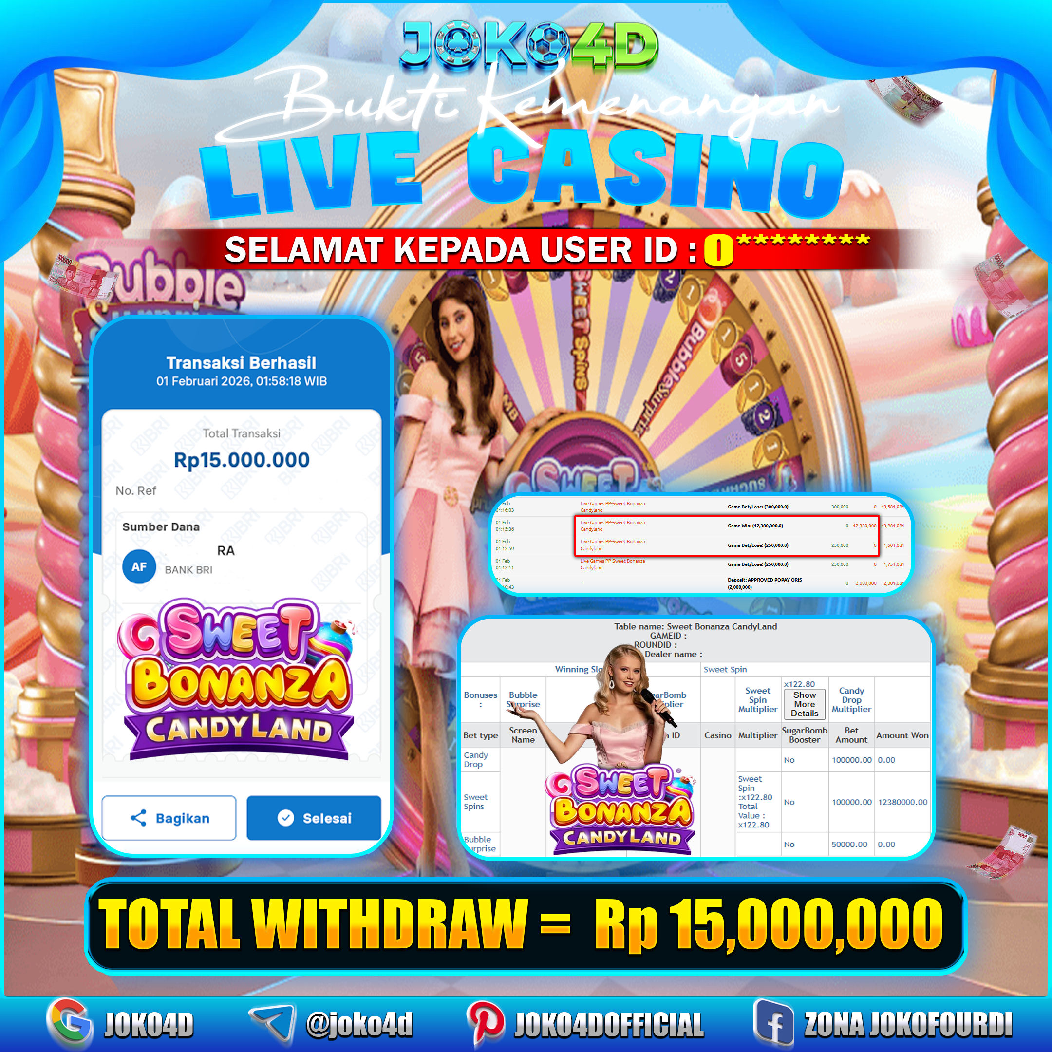 BUKTI KEMENANGAN LIVE CASINO JOKO4D 2026