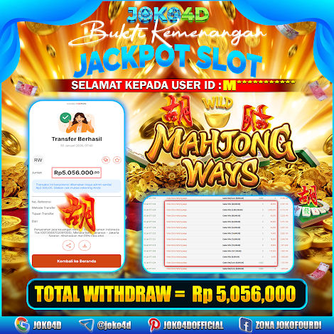 BUKTI JACKPOT MAHJONG WAYS JOKO4D 2026