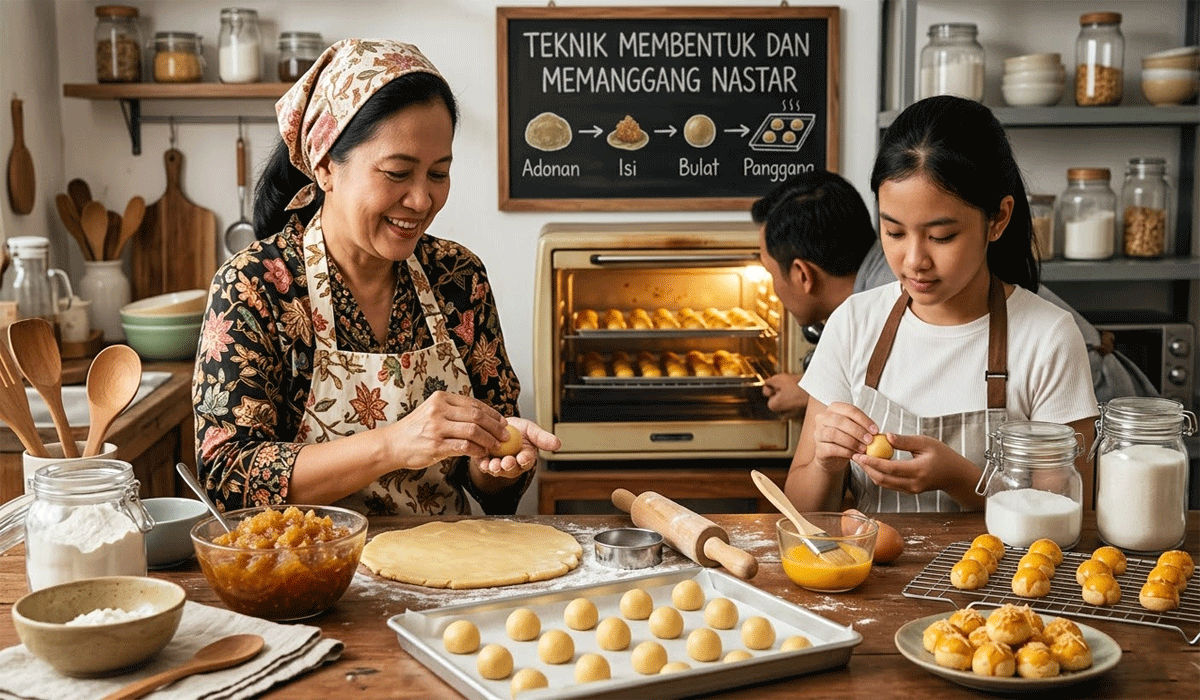 Teknik Membentuk Dan Memanggang Nastar