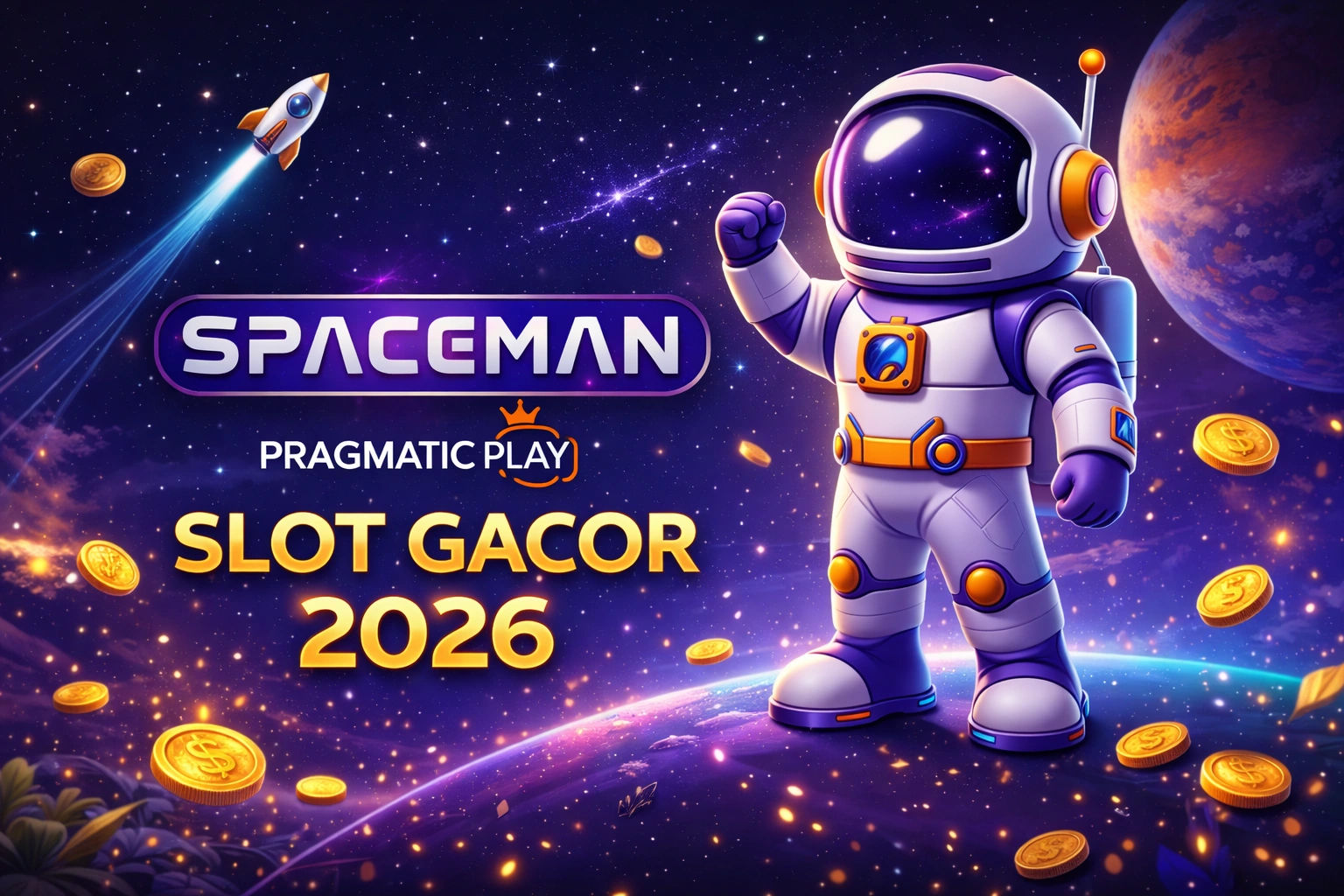 Spaceman Slot Gacor 2026 RTP 98,2% + Maxwin x500 Free Demo Akun Pragmatic Resmi image 1