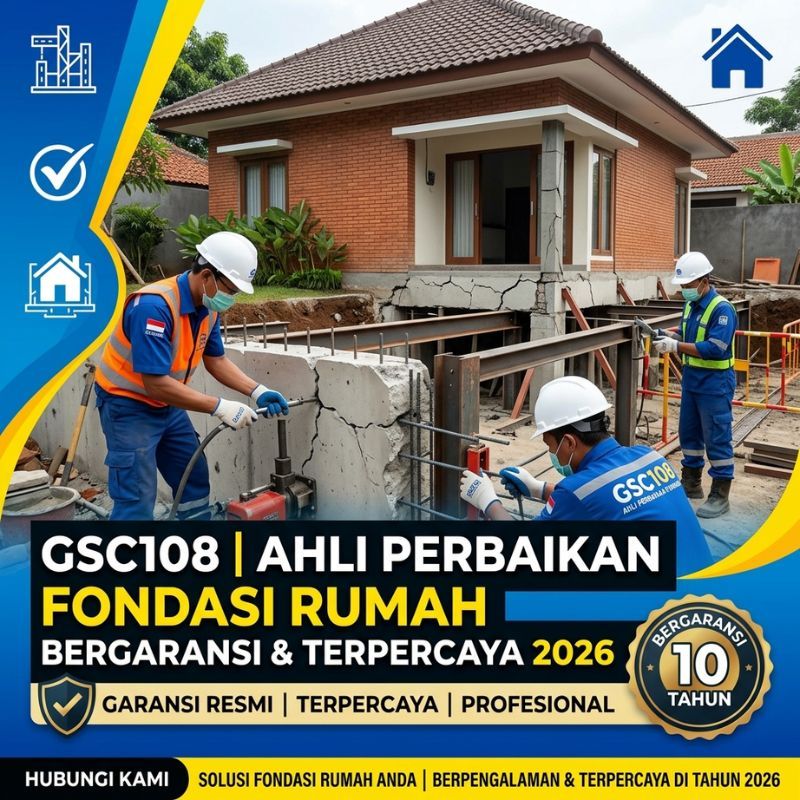 GSC108 | Ahli Perbaikan Fondasi Rumah Bergaransi & Terpercaya 2026
