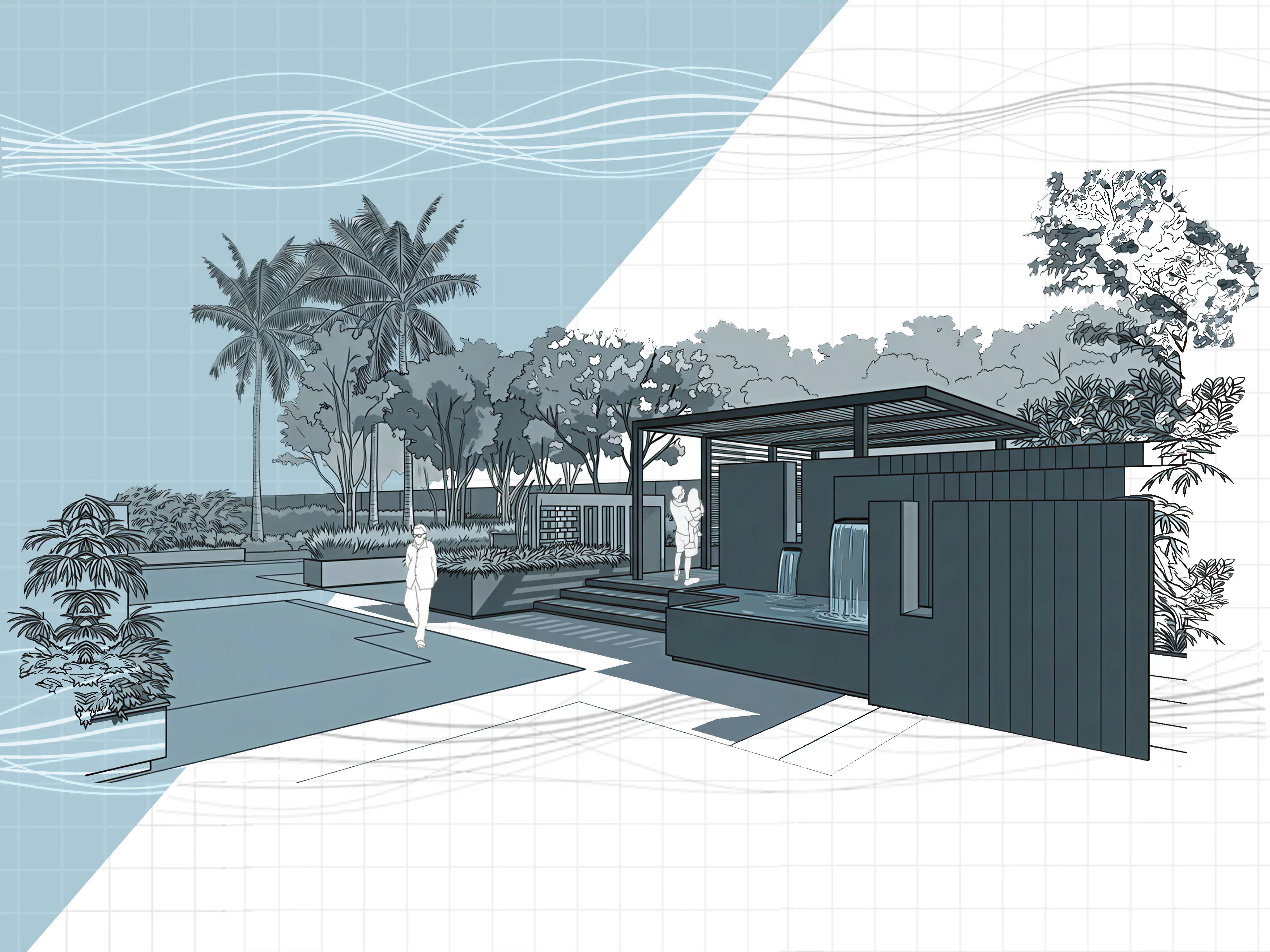 ample living, public landscape,  ahmedabad,gujarat