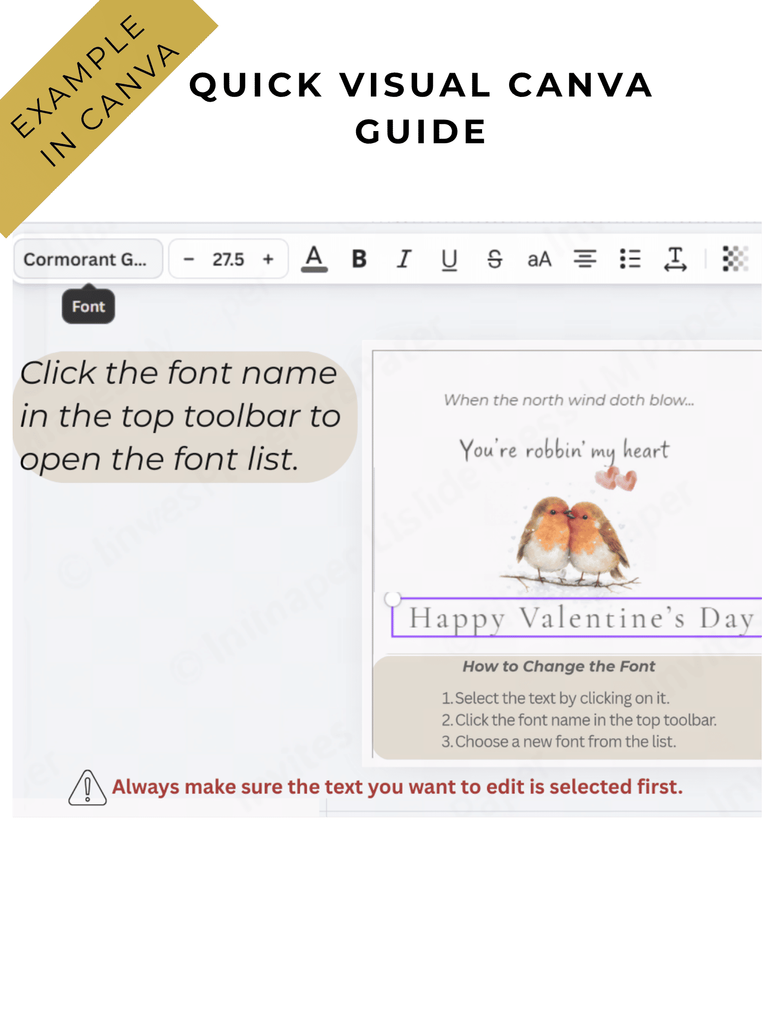 How to change the font in Canva