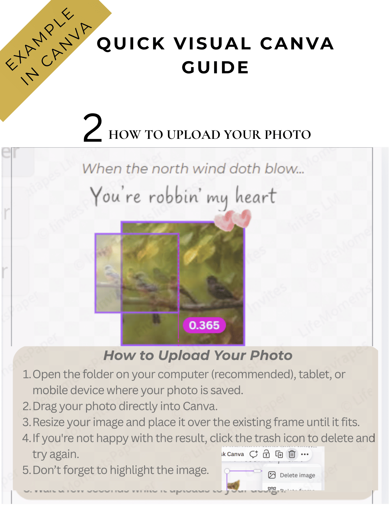 Quick Visual Canva Guide: How to Upload Your Photo