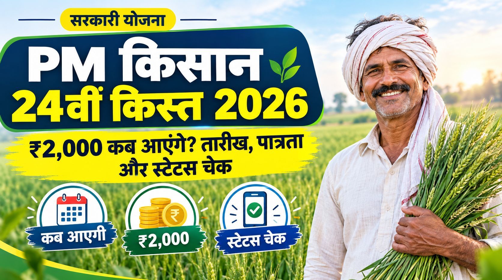 PM Kisan 24th Installment 2026: पात्रता, आवेदन, eKYC और स्टेटस चेक