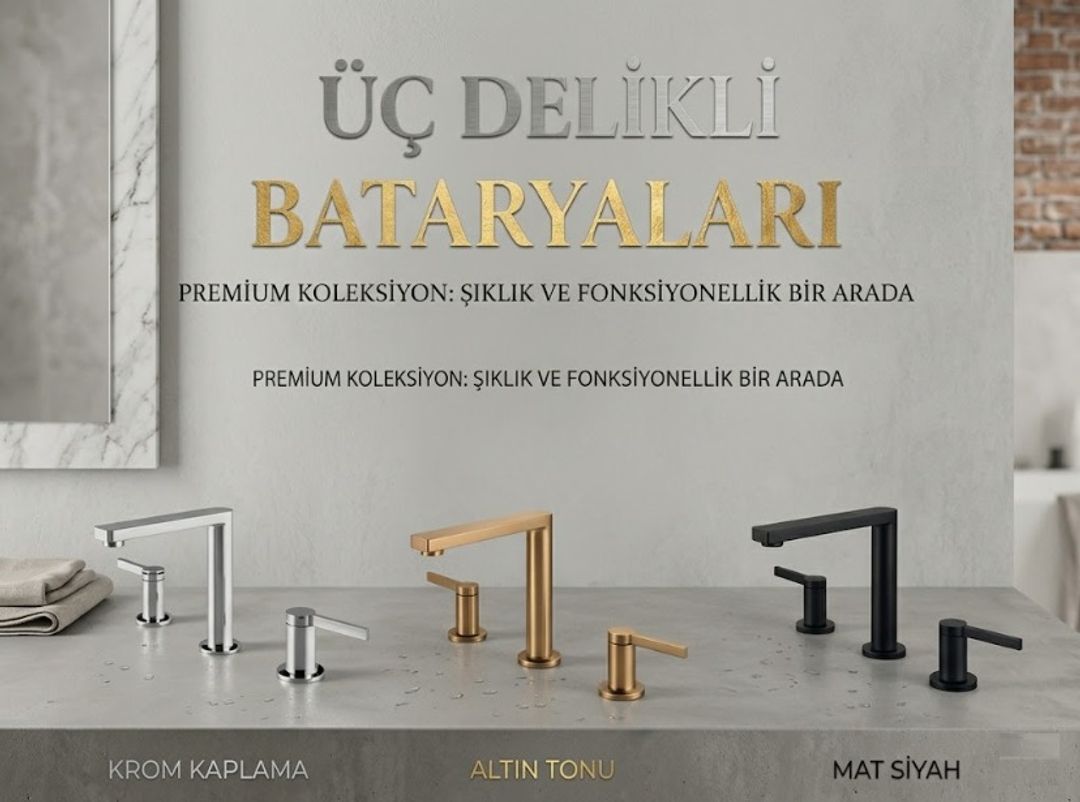 3 Delikli Lavabo Bataryaları