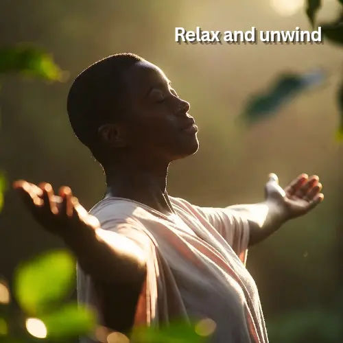 setene image of a woman meditating