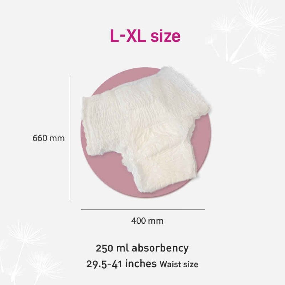 Sirona Disposable Period Panties for Women (L-XL) - 5 Disposable