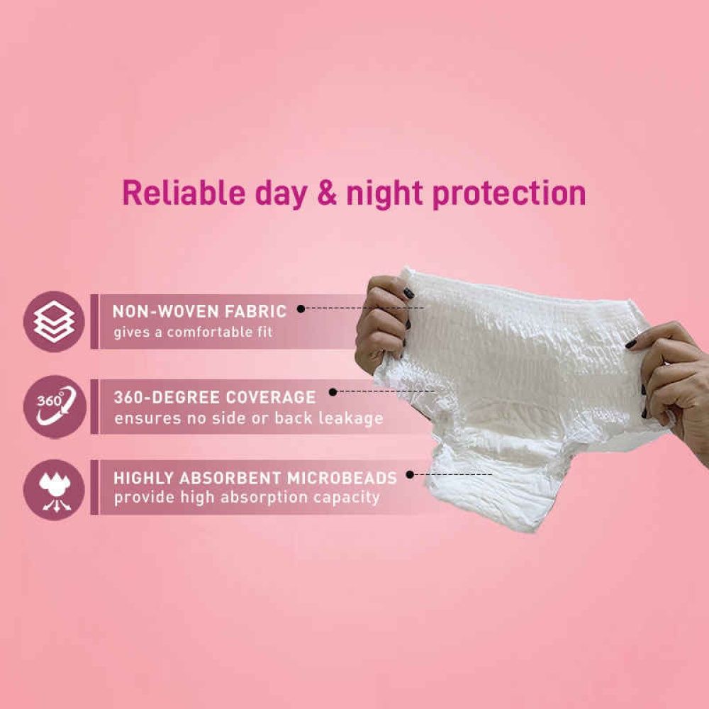 Sirona Disposable Period Panties for Women (L-XL) - 5 Disposable