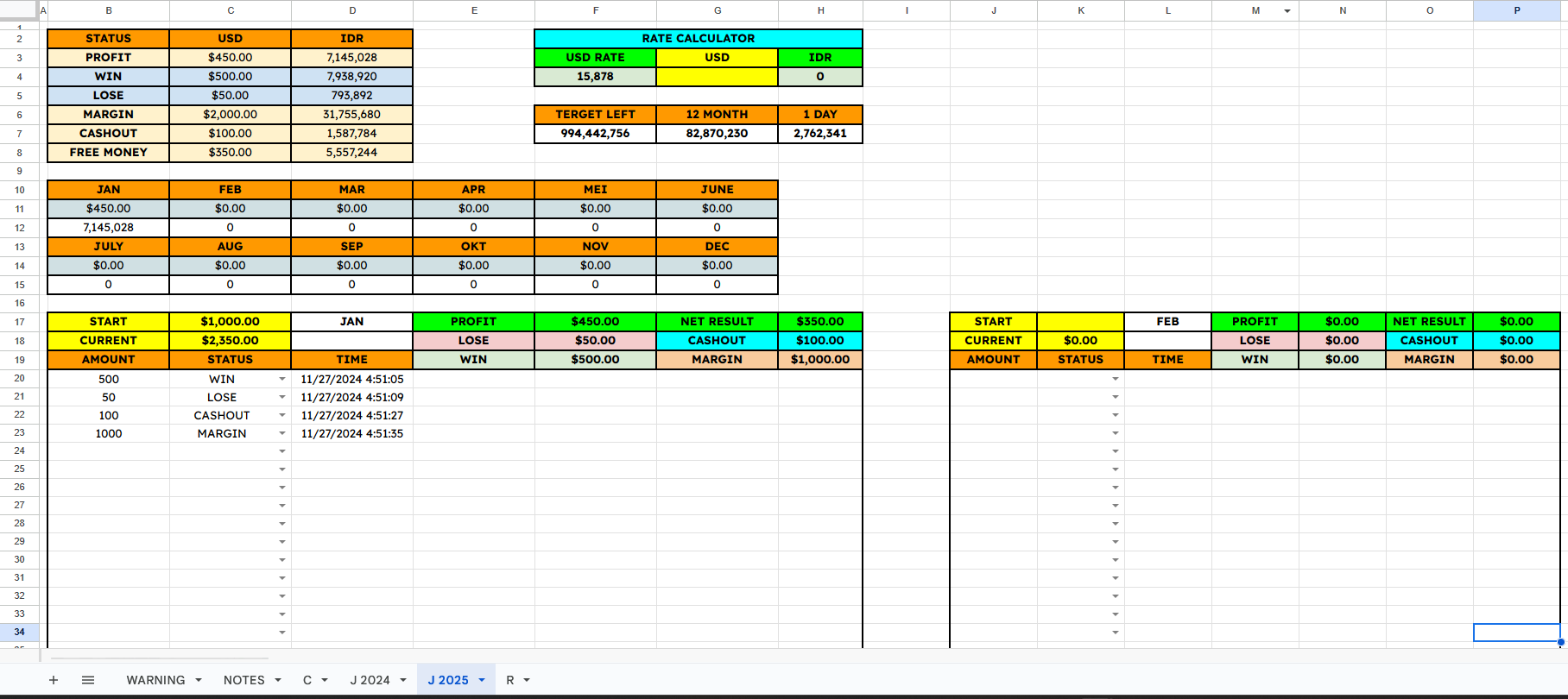 Excel Crypto Trading