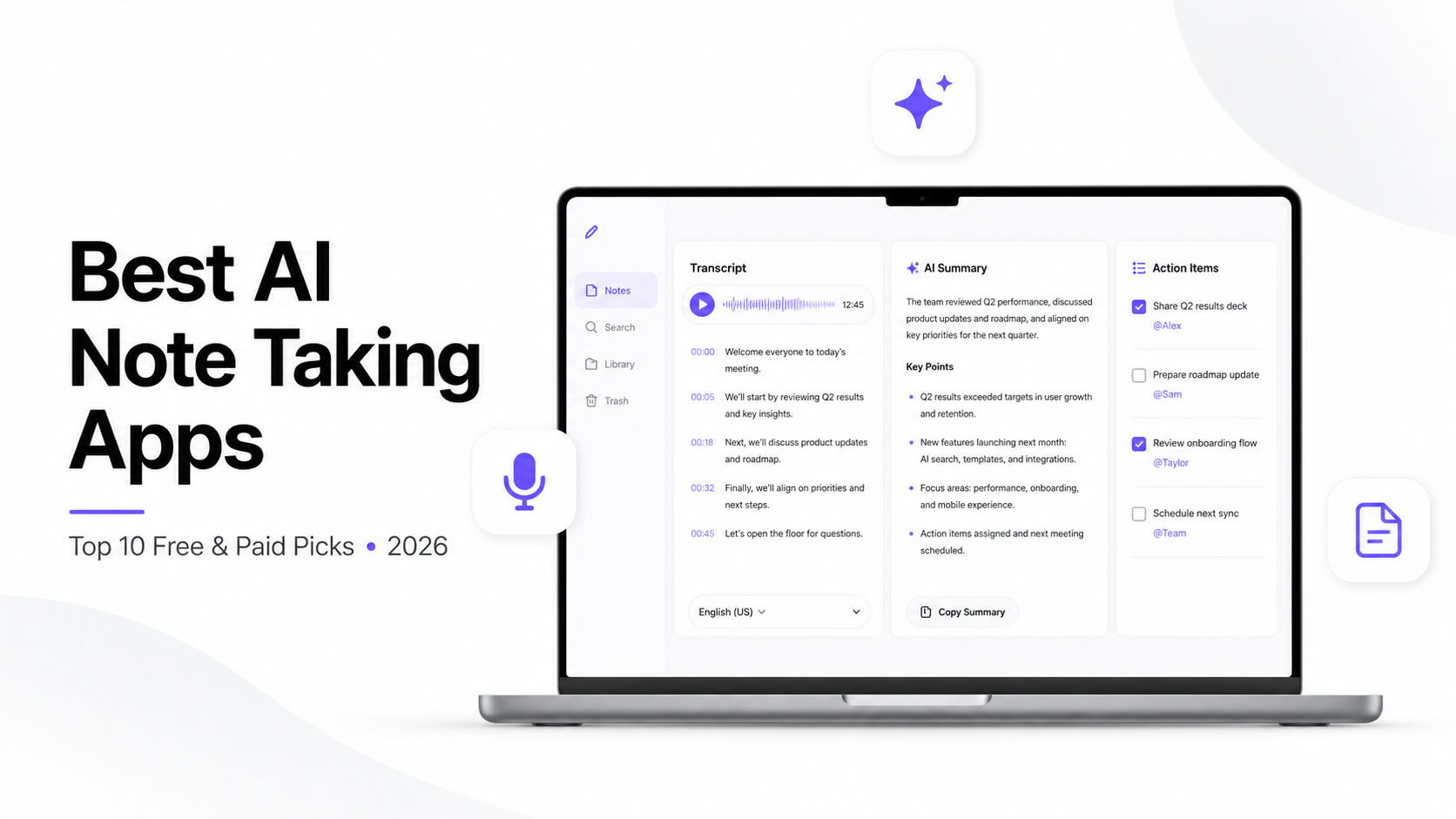 10 Best AI Note Taking Apps (2026): Free & Paid Picks Compared