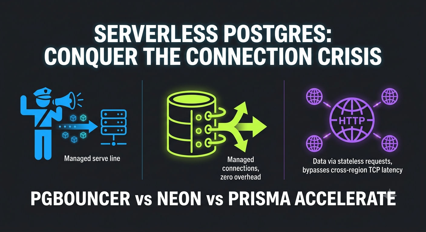 Serverless Postgres Connections: PgBouncer vs Neon vs Prisma Accelerate