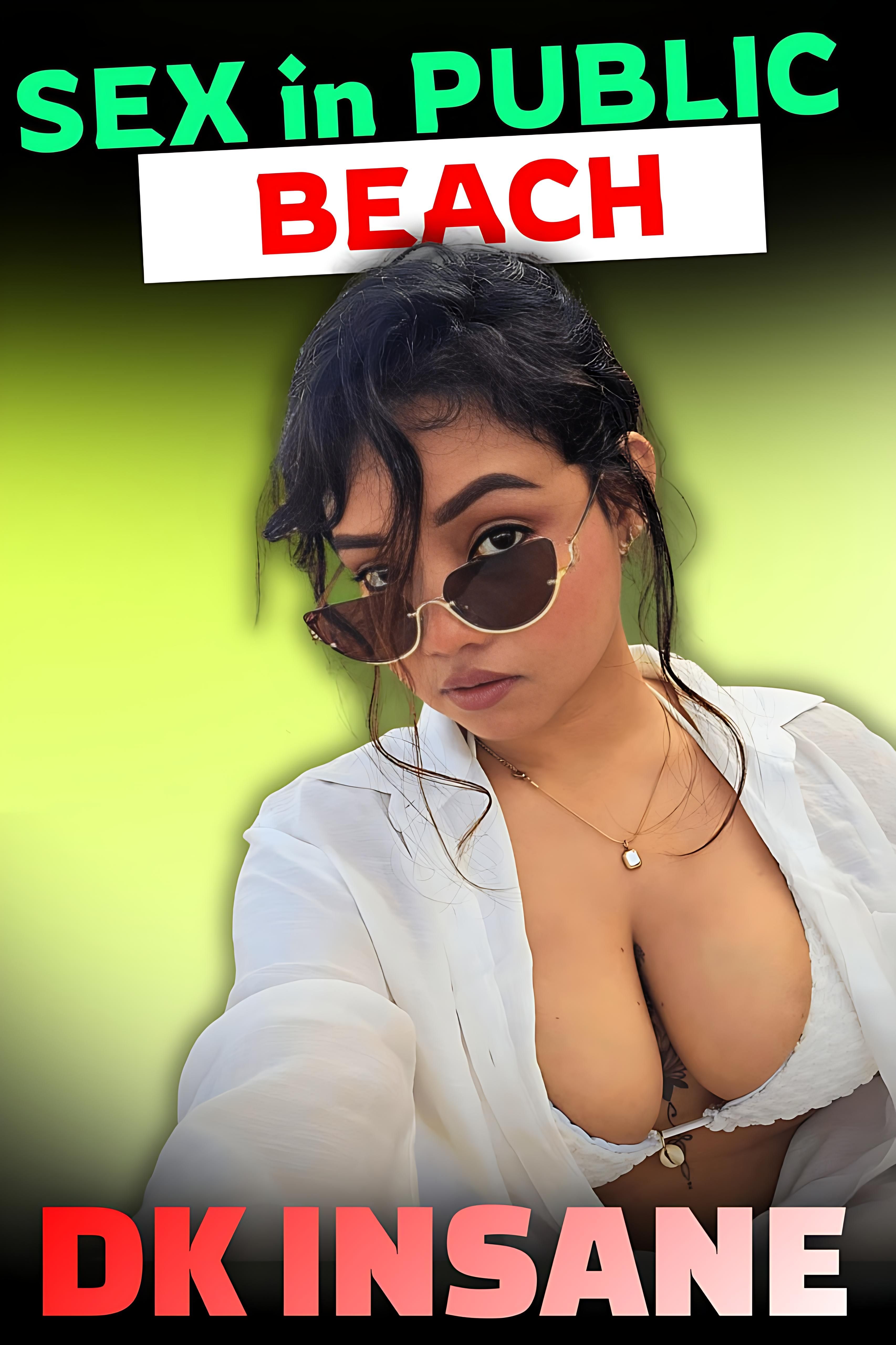 DK Insane nude public beach sex with boyfriend hard fuck and pressing big boobs xxx video