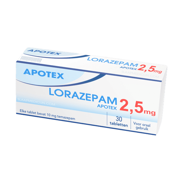 Doosje Lorazepam 2.5 mg van Apotex