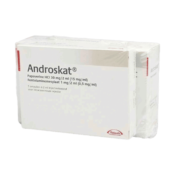 Doos met Androskat, injectie voor erectiestoornissen