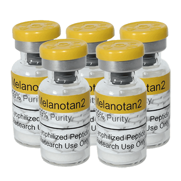 5 flesjes Melanotan 2 poeder, middel voor huidpigmentatie