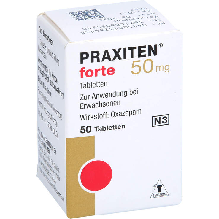 Oxazepam 50 mg van Praxiten