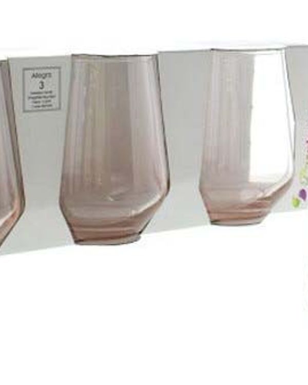 SET 3 VASOS VIDRIO ALLEGRA