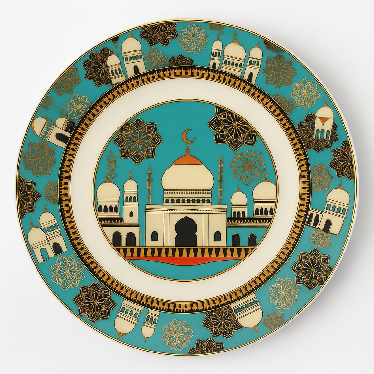 SET 6 PLATOS LLANOS CERAMICA PALACE