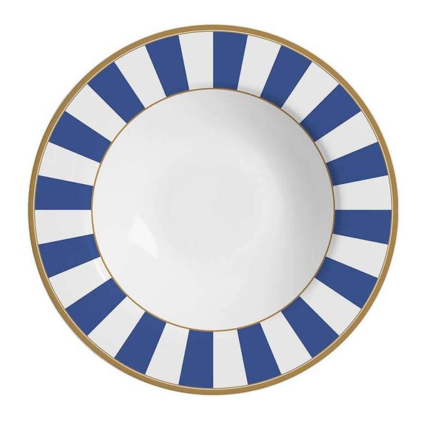 PLATO HONDO STRIPE AZUL