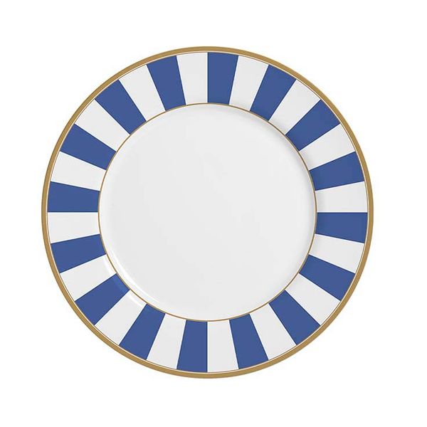 PLATO POSTRE/ENTRADA STRIPE AZUL