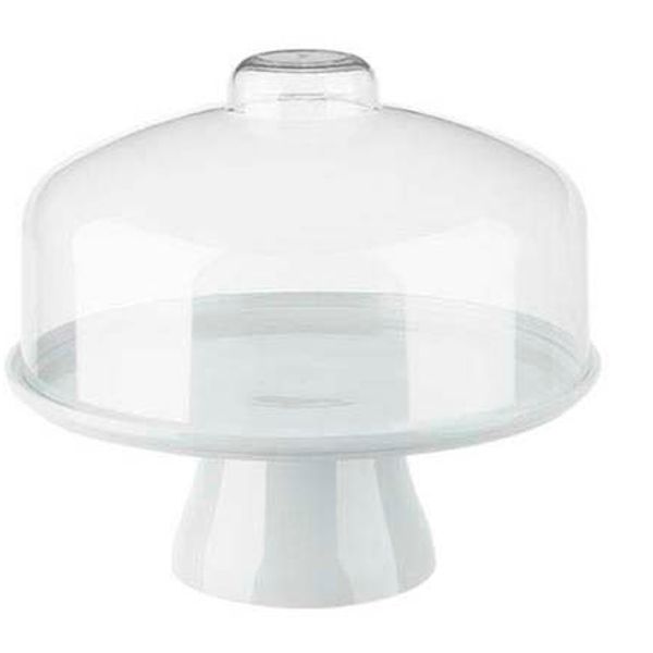 TORTERA PS CON TAPA 32 CMTS CAKE BLANCO