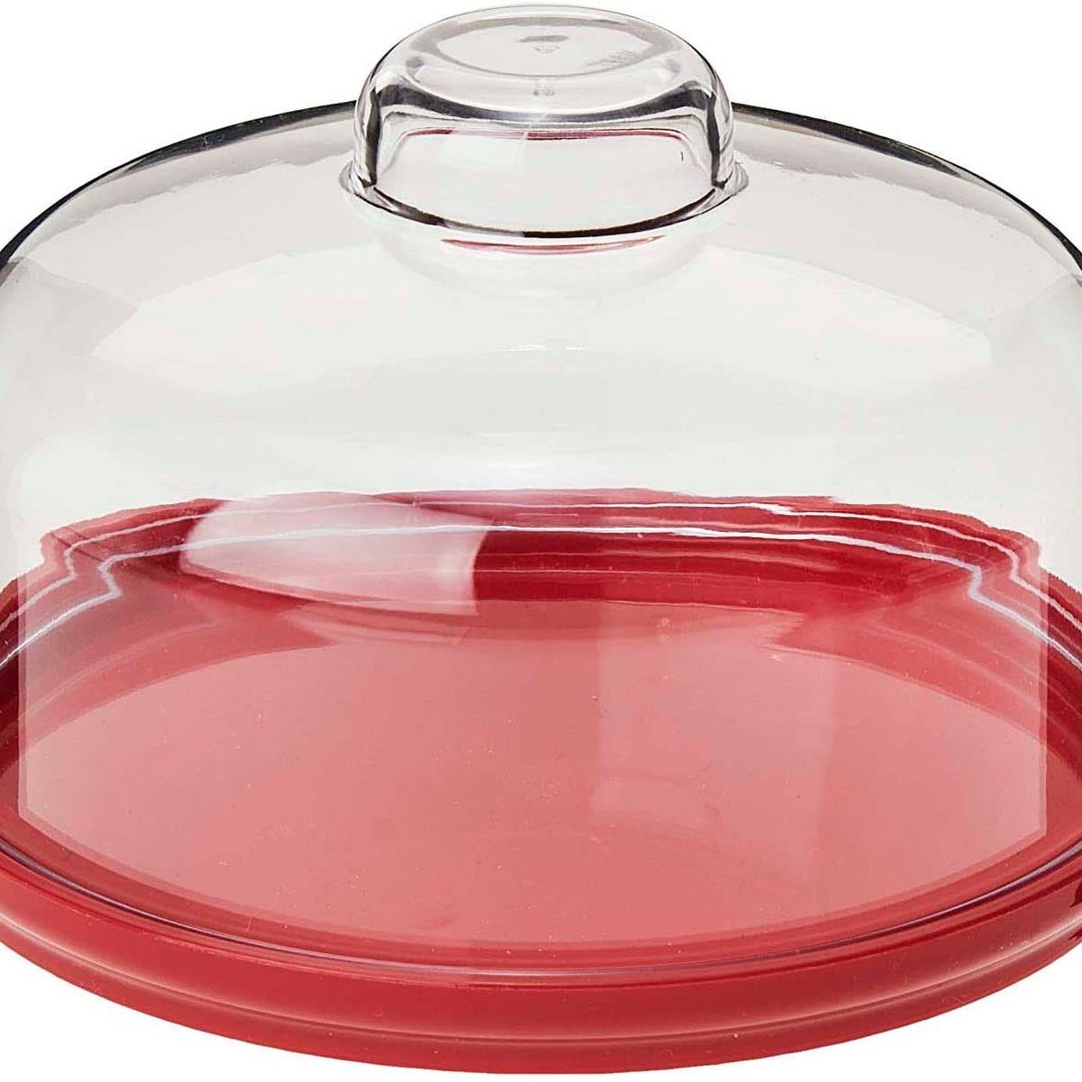 TORTERA/QUESERA PS CUPCAKE C/TAPA 14,5 CM COZY ROJO