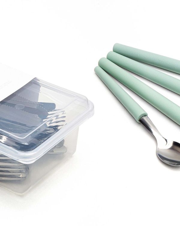 SET CUBIERTOS 24 PZ 6 PTOS MILLENIUM VERDE MENTA EN ESTUCHE