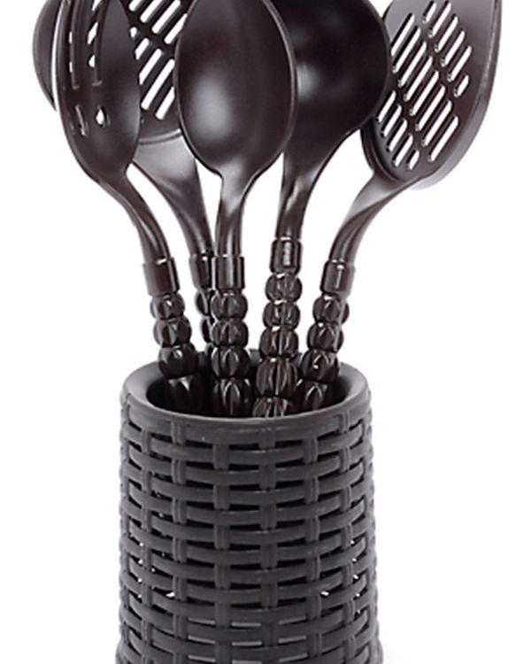 SET 6 CUBIERTOS  COCINA IMITACION RATTAN
